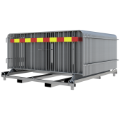 SET | with 50 crowd barrier type E | with and without touch bar | with one touch strip, red / yellow, RA2/B